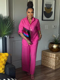 THE HOT PINK PURE ESCAPE LINEN SET