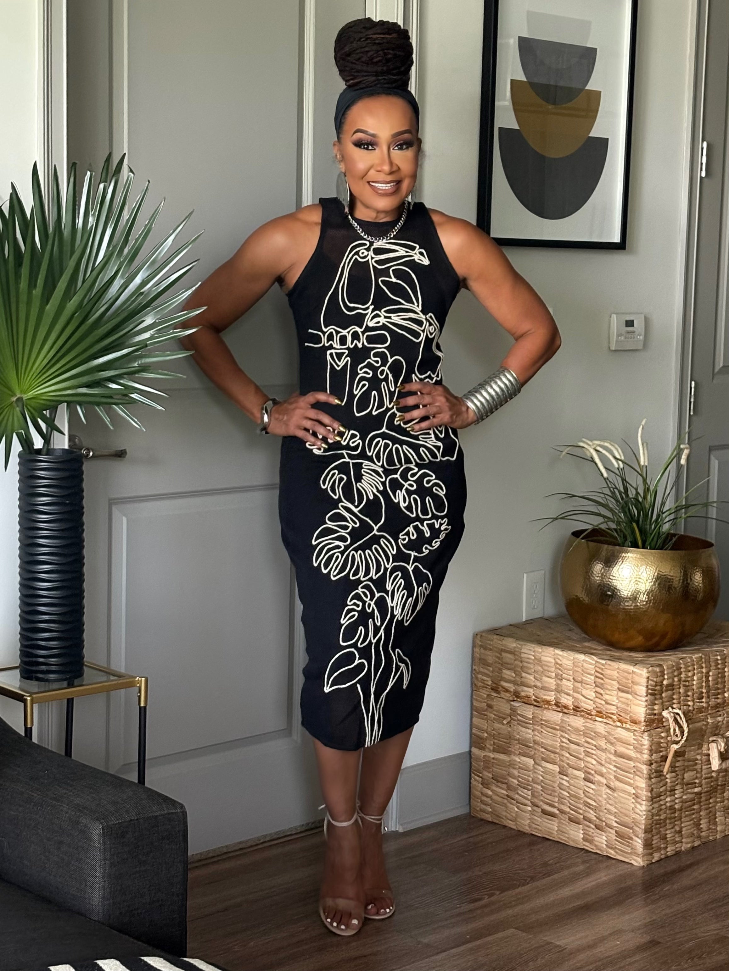 THE BOTANICAL ROPE MIDI DRESS