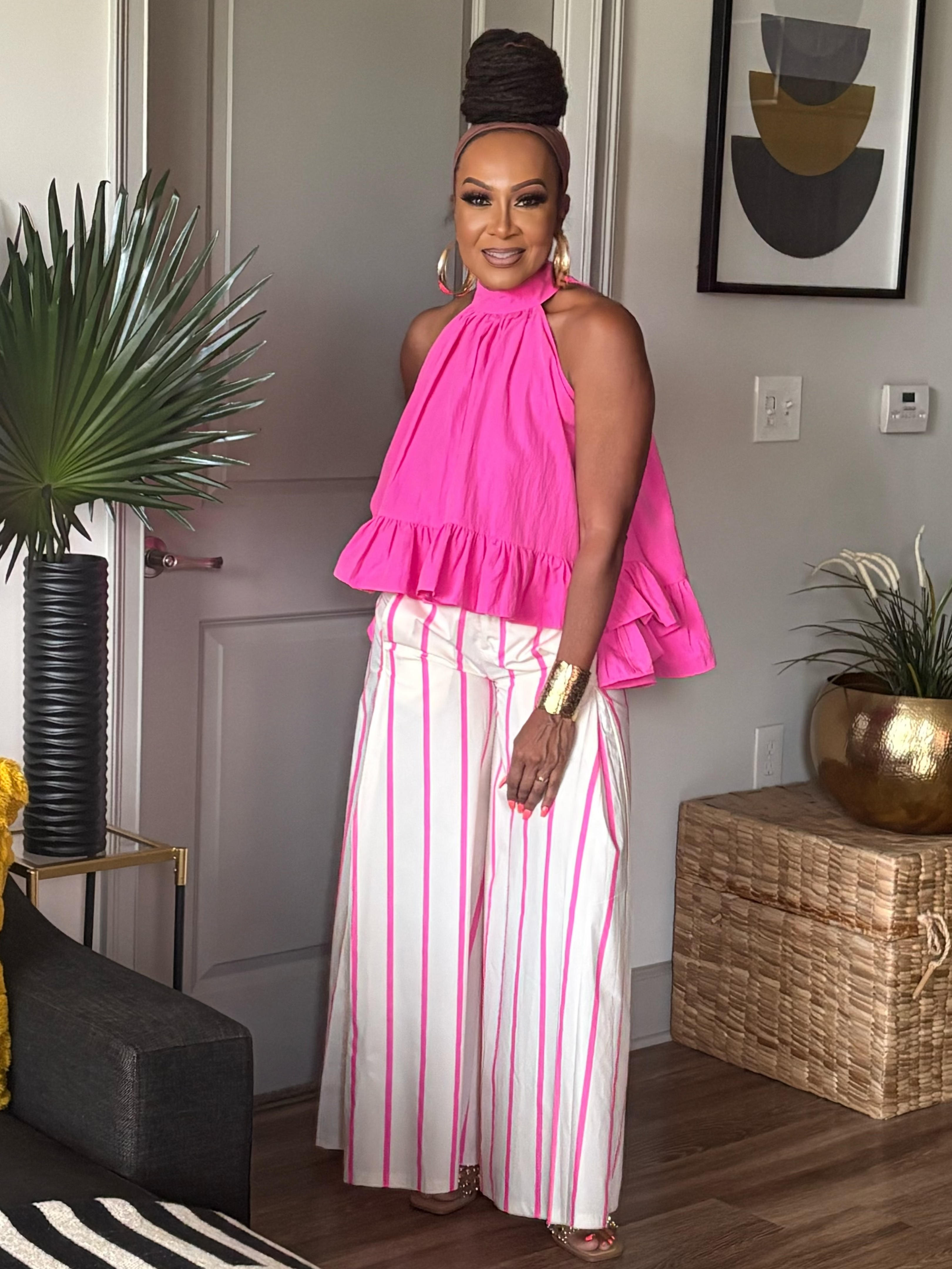 THE MONACO MUSE TOP IN HOT PINK