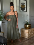 THE SANTORINI ESCAPE JUMPSUIT IN OLIVE
