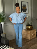 THE AMARA BUBBLE TOP IN POWDER BLUE