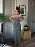 AM I THE DRAMA MAXI SKIRT & BUSTIER TOP