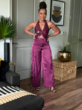 THE BOSS SHINE SATIN CARGO PANTS