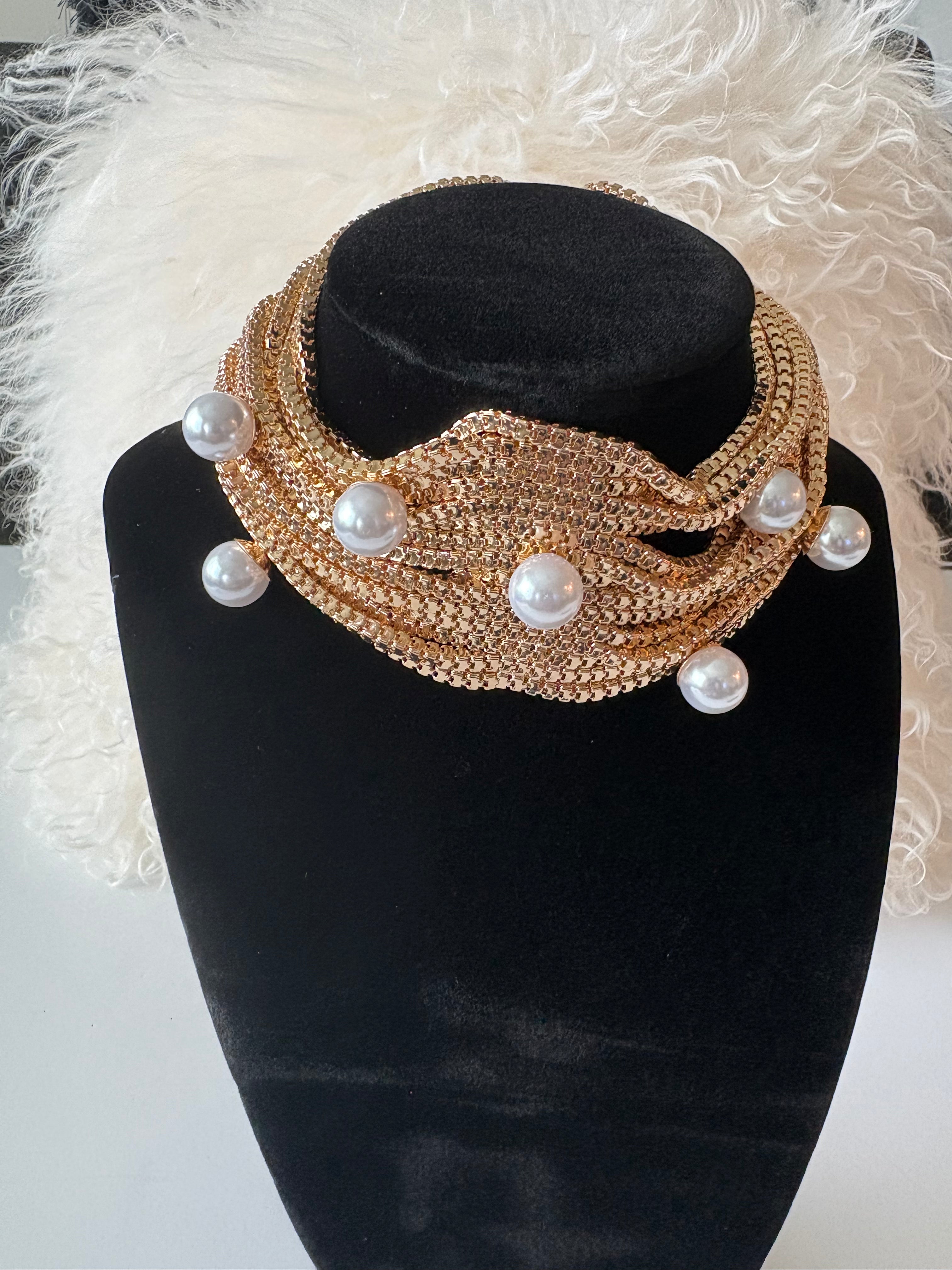 Pearls & Power Gold Choker