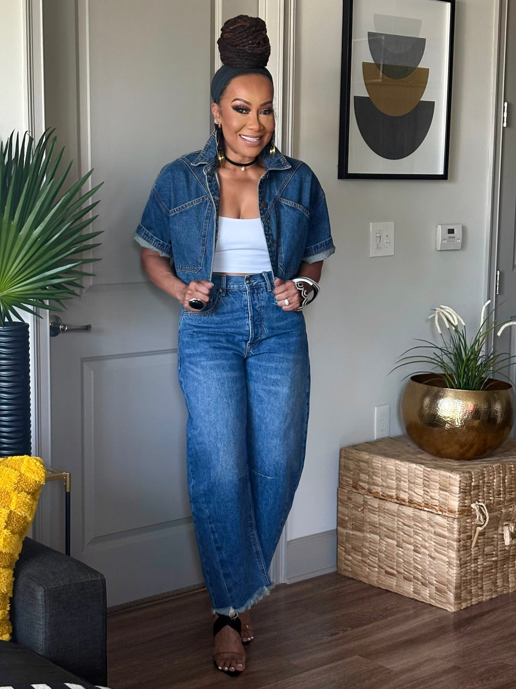 THE BARREL BABE DENIM TOP