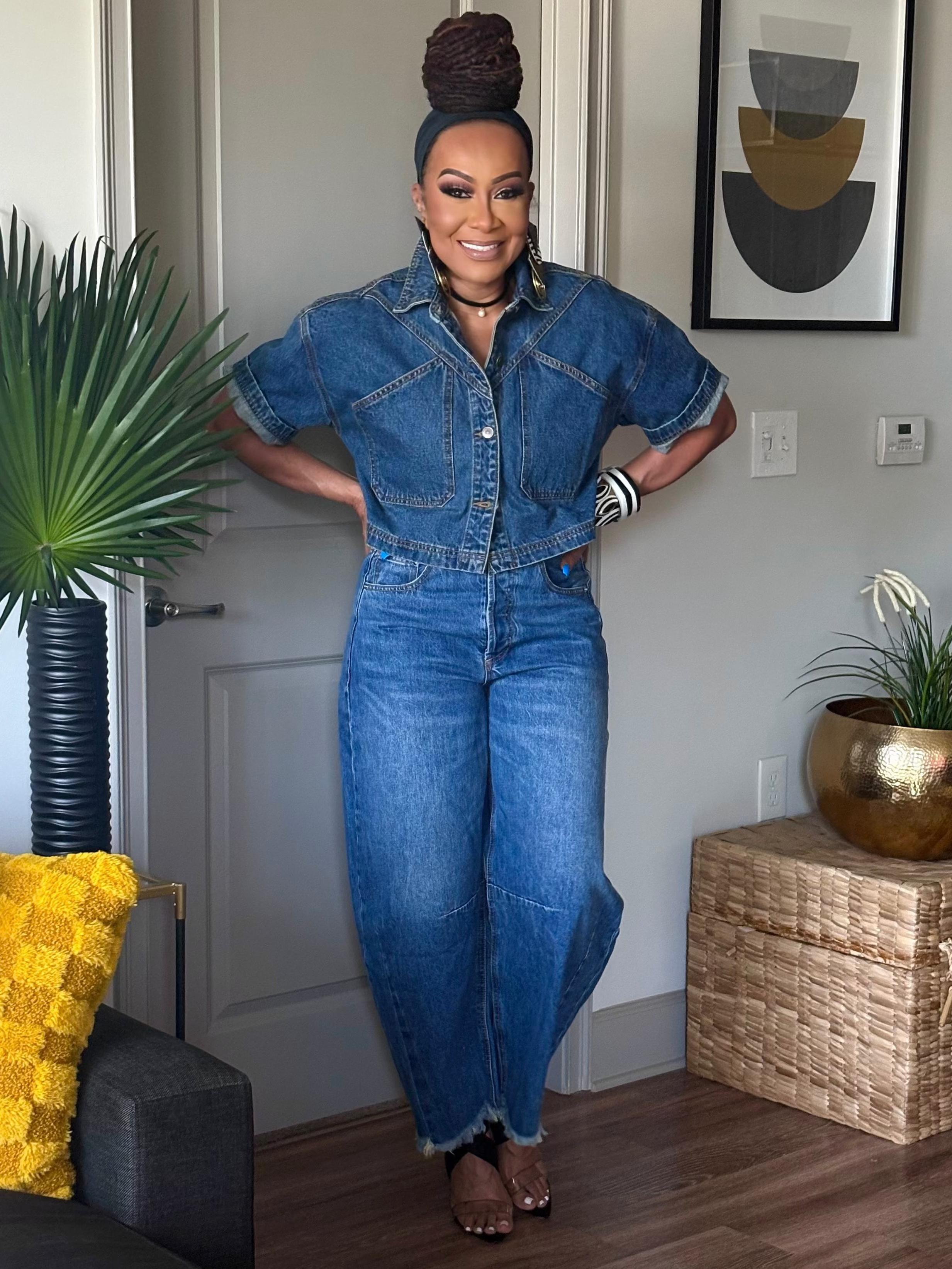 THE BARREL BABE DENIM TOP